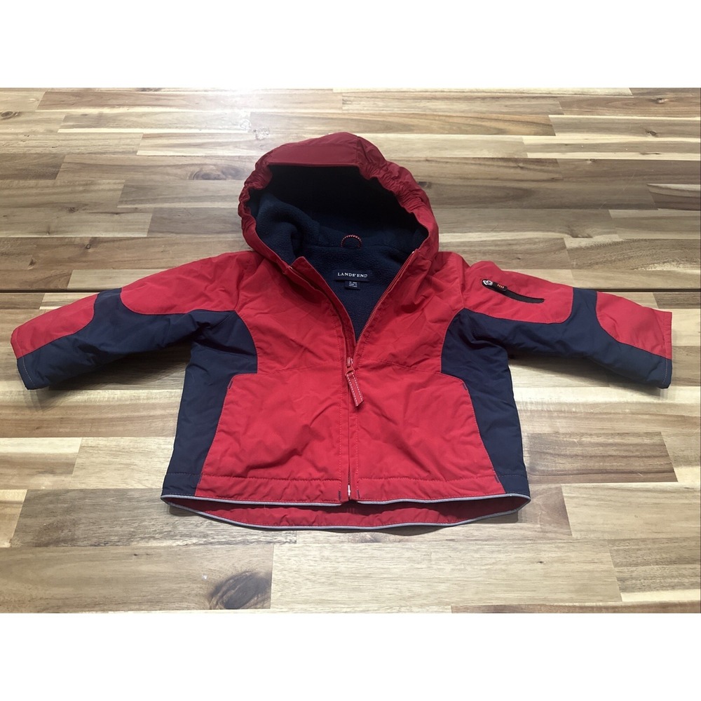 Lands End Baby Waterproof Nylon Grow-A-Longs Winter Jacket Size 12-18m
